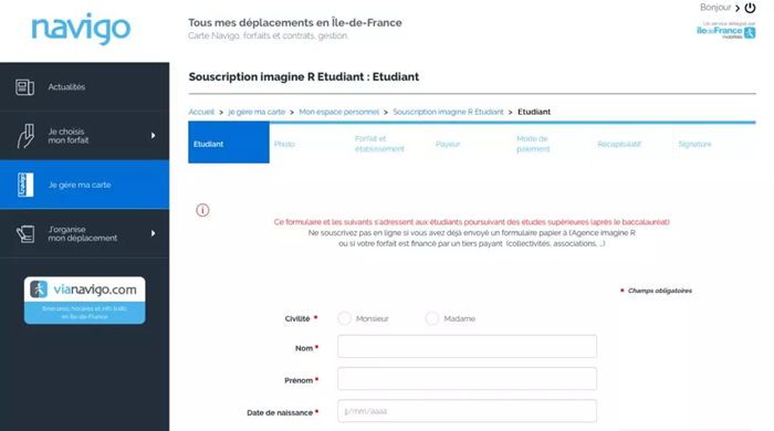 Comment obtenir une carte Navigo！！